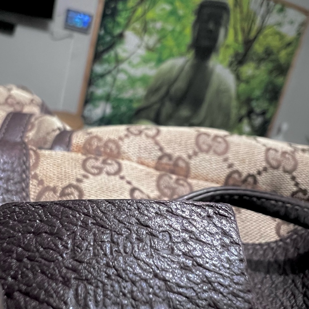 Gucci Tan and Brown GG Canvas Backpack - Picture 8 of 9